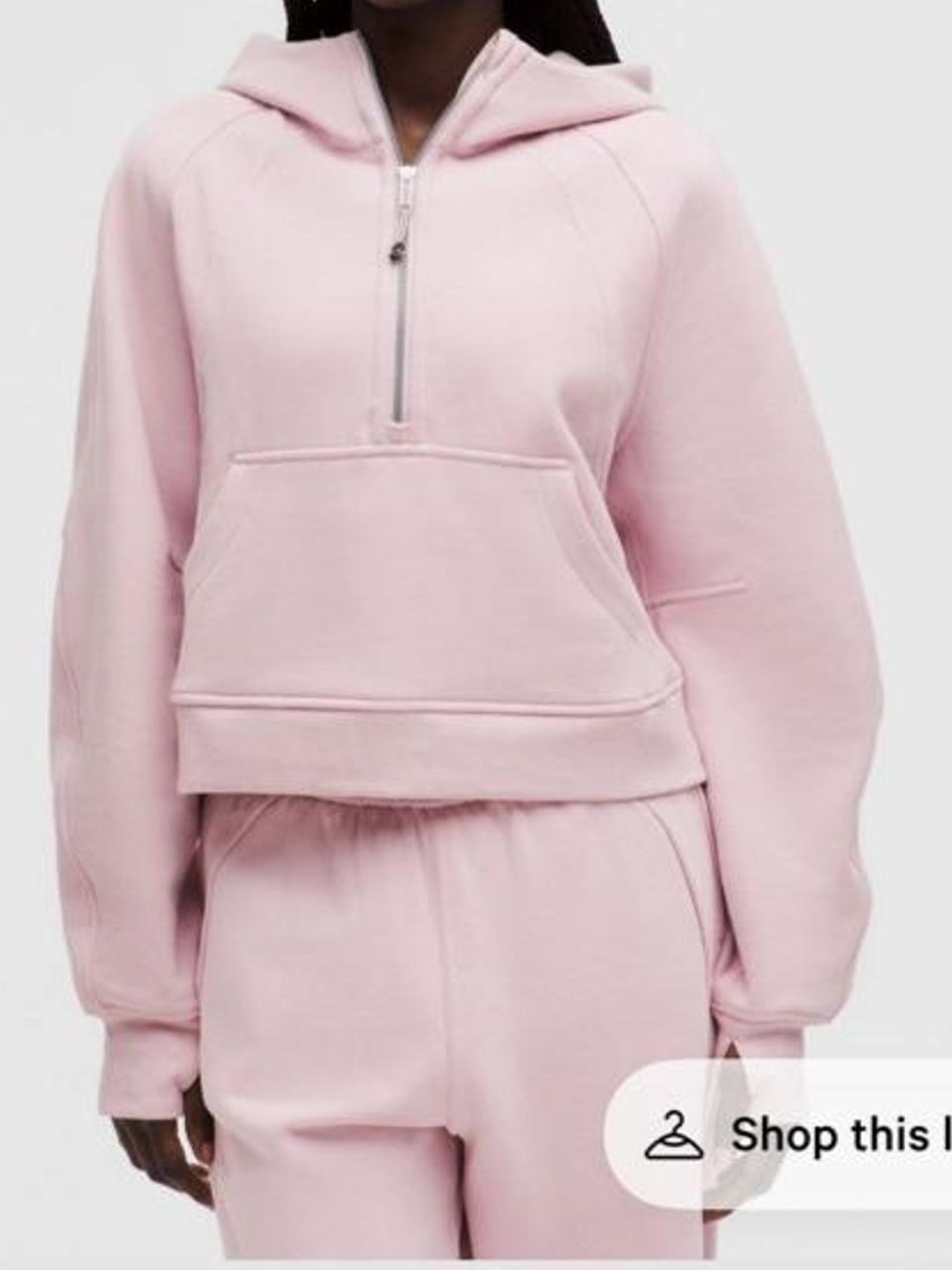 lululemon athletica' Light Pink Quarter Zip